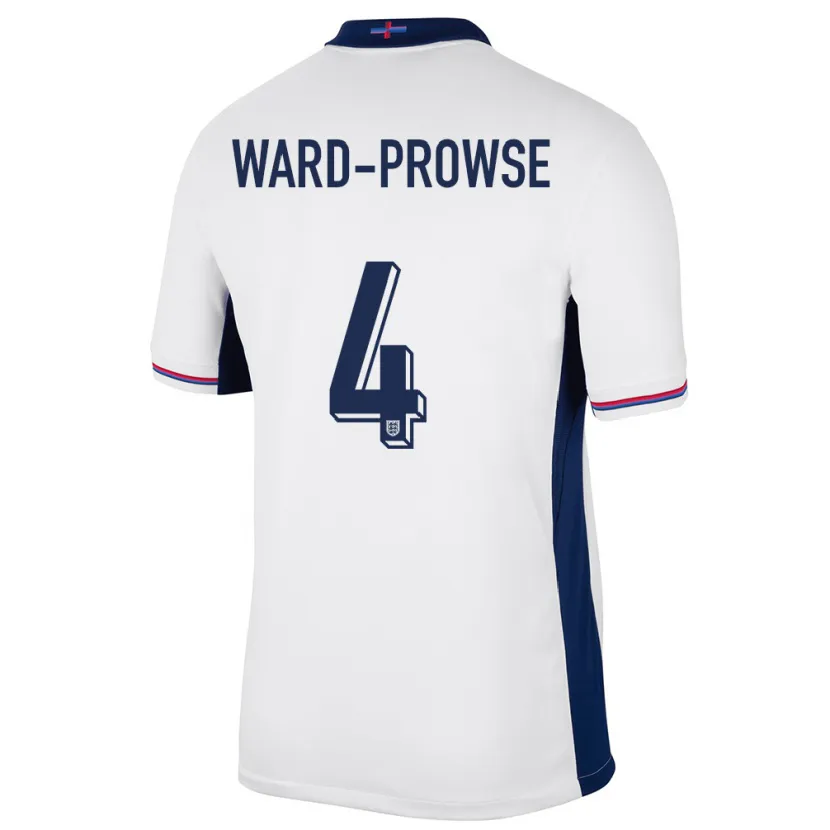 Danxen Herren England James Ward-Prowse #4 Weiß Heimtrikot Trikot 24-26 T-Shirt Schweiz