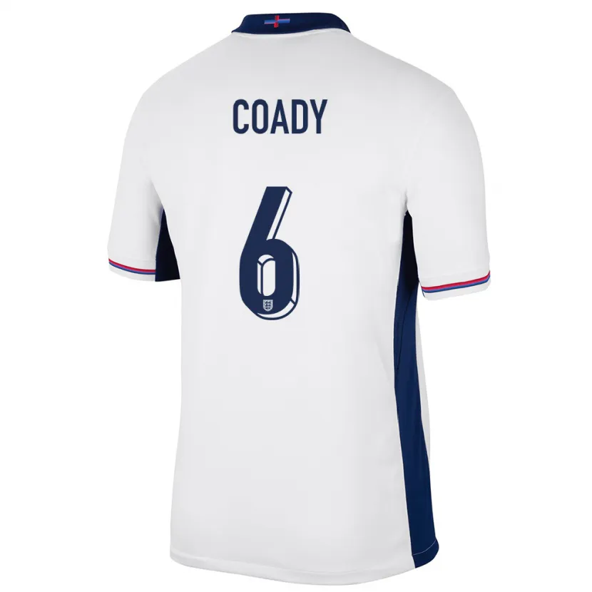 Danxen Herren England Conor Coady #6 Weiß Heimtrikot Trikot 24-26 T-Shirt Schweiz