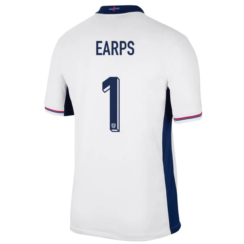 Danxen Herren England Mary Earps #1 Weiß Heimtrikot Trikot 24-26 T-Shirt Schweiz