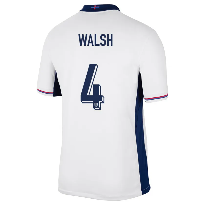 Danxen Herren England Keira Walsh #4 Weiß Heimtrikot Trikot 24-26 T-Shirt Schweiz