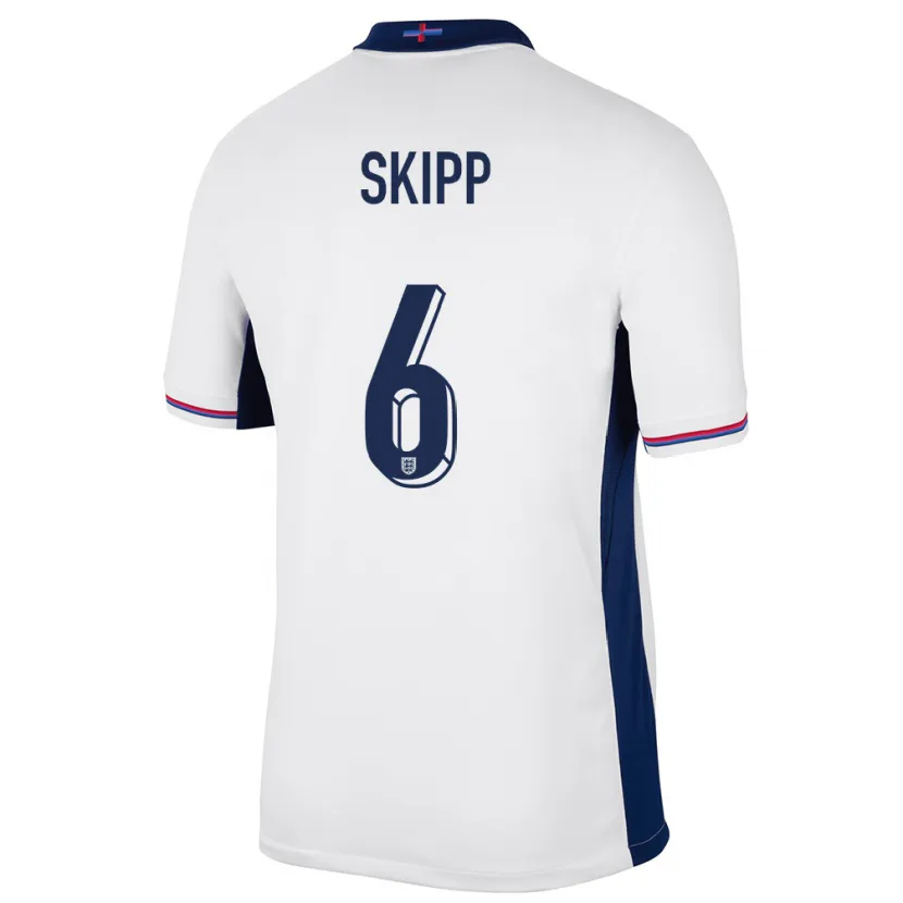 Danxen Herren England Oliver Skipp #6 Weiß Heimtrikot Trikot 24-26 T-Shirt Schweiz