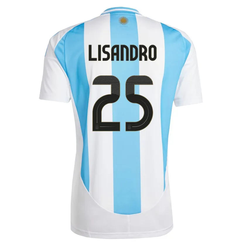 Danxen Herren Argentinien Lisandro Martinez #25 Weiß Blau Heimtrikot Trikot 24-26 T-Shirt Schweiz