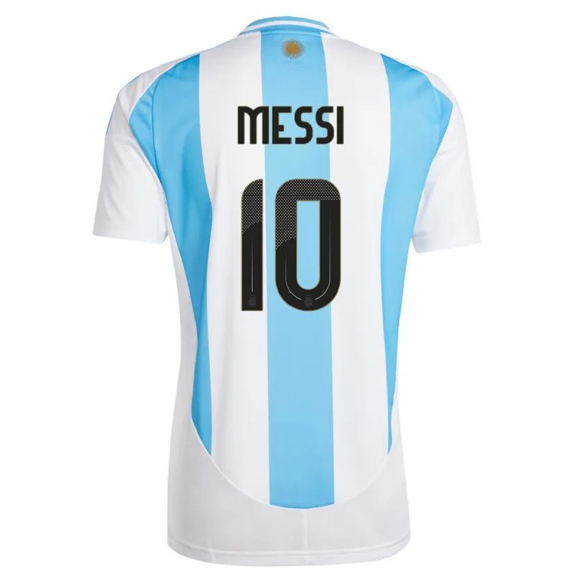 Danxen Herren Argentinien Lionel Messi #10 Weiß Blau Heimtrikot Trikot 24-26 T-Shirt Schweiz