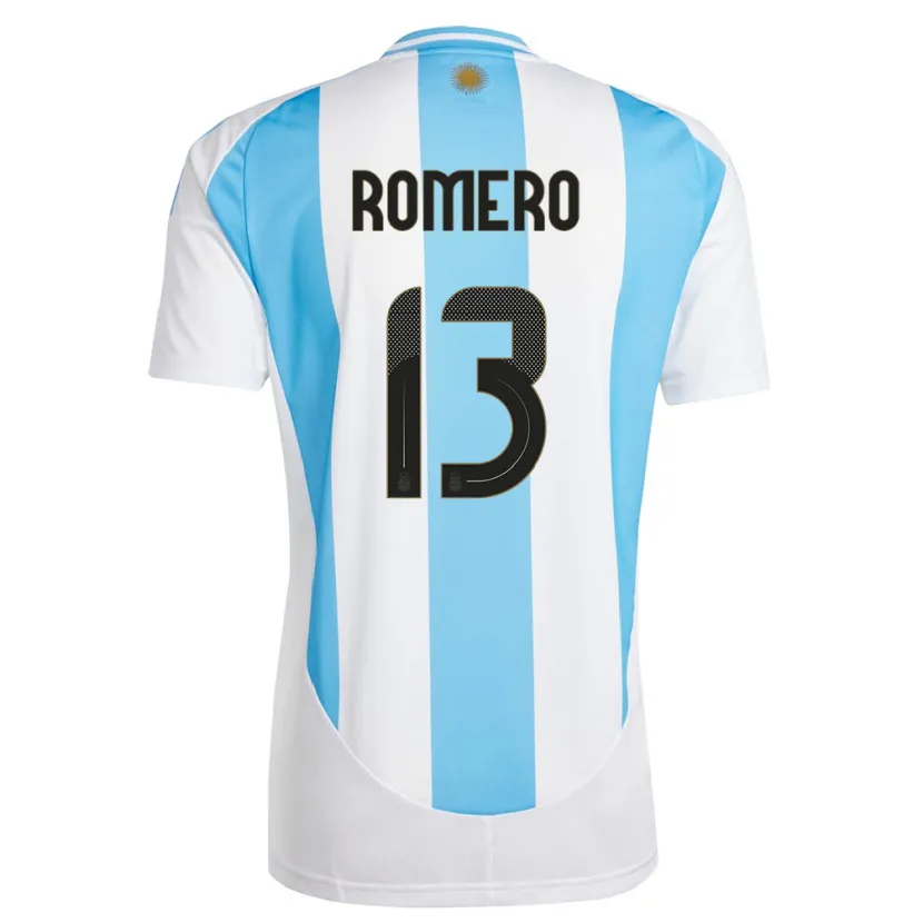 Danxen Herren Argentinien Cristian Romero #13 Weiß Blau Heimtrikot Trikot 24-26 T-Shirt Schweiz