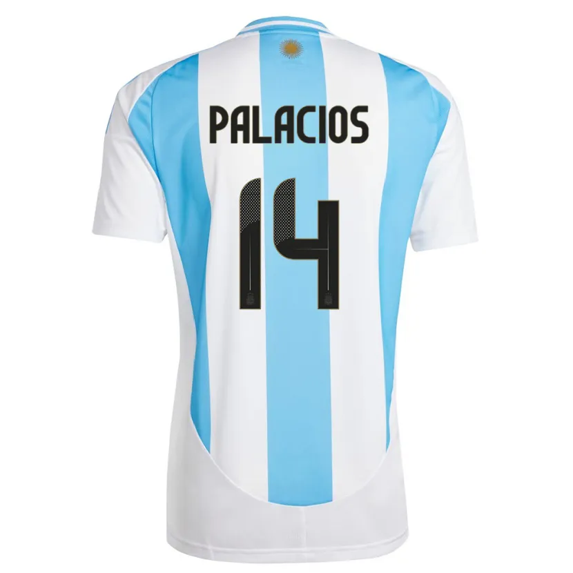 Danxen Herren Argentinien Exequiel Palacios #14 Weiß Blau Heimtrikot Trikot 24-26 T-Shirt Schweiz