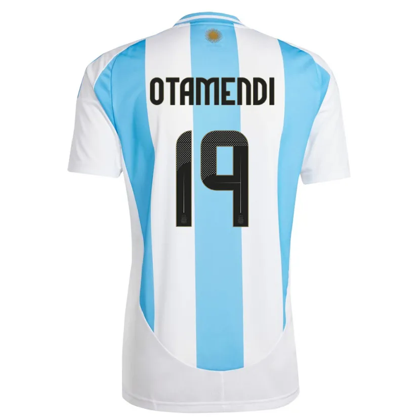 Danxen Herren Argentinien Nicolas Otamendi #19 Weiß Blau Heimtrikot Trikot 24-26 T-Shirt Schweiz
