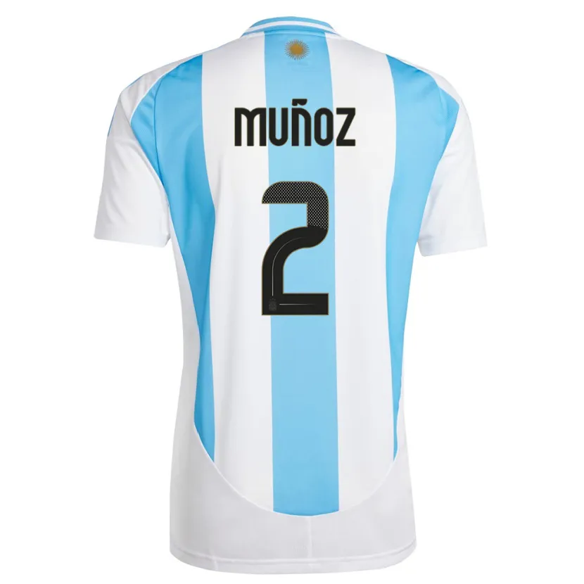 Danxen Herren Argentinien Luana Munoz #2 Weiß Blau Heimtrikot Trikot 24-26 T-Shirt Schweiz