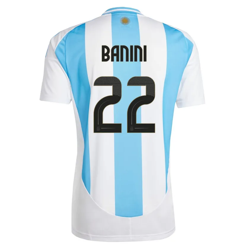Danxen Herren Argentinien Estefania Banini #22 Weiß Blau Heimtrikot Trikot 24-26 T-Shirt Schweiz