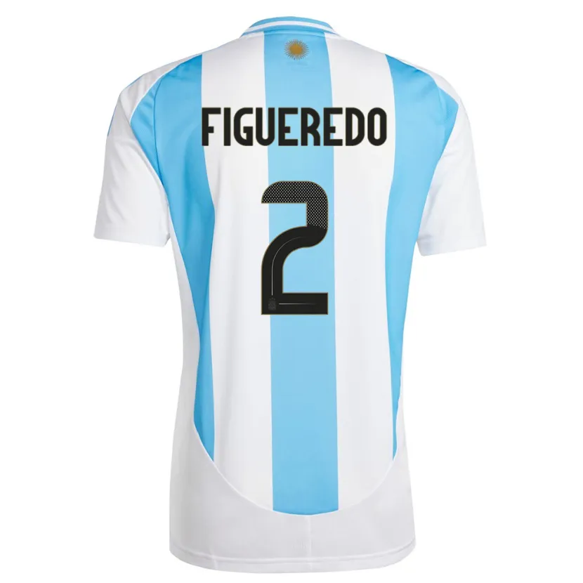 Danxen Herren Argentinien Leandro Figueredo #2 Weiß Blau Heimtrikot Trikot 24-26 T-Shirt Schweiz