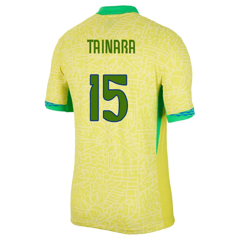 Danxen Herren Brasilien Tainara #15 Gelb Heimtrikot Trikot 24-26 T-Shirt Schweiz