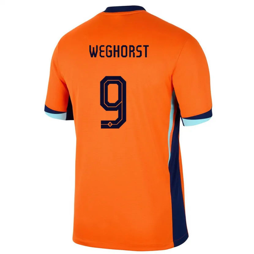 Danxen Herren Niederlande Wout Weghorst #9 Orange Heimtrikot Trikot 24-26 T-Shirt Schweiz
