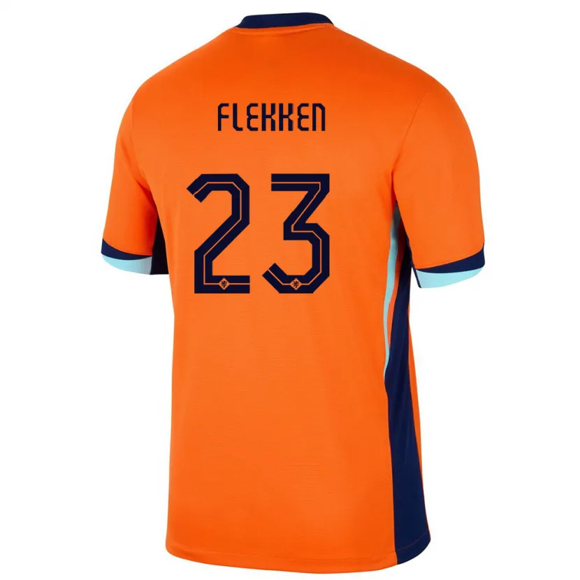 Danxen Herren Niederlande Mark Flekken #23 Orange Heimtrikot Trikot 24-26 T-Shirt Schweiz
