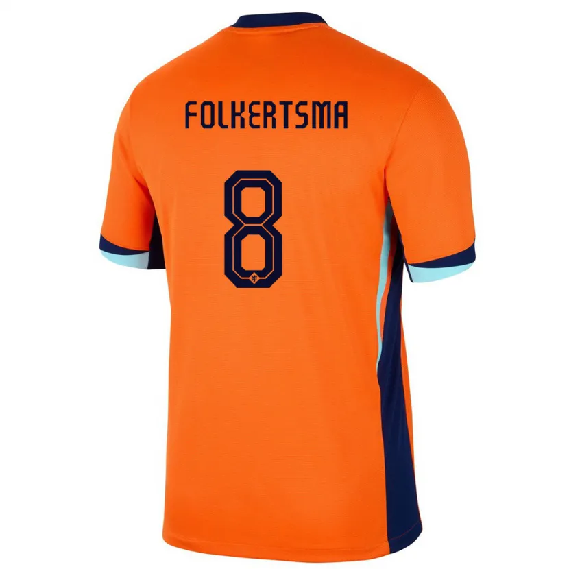 Danxen Herren Niederlande Sisca Folkertsma #8 Orange Heimtrikot Trikot 24-26 T-Shirt Schweiz