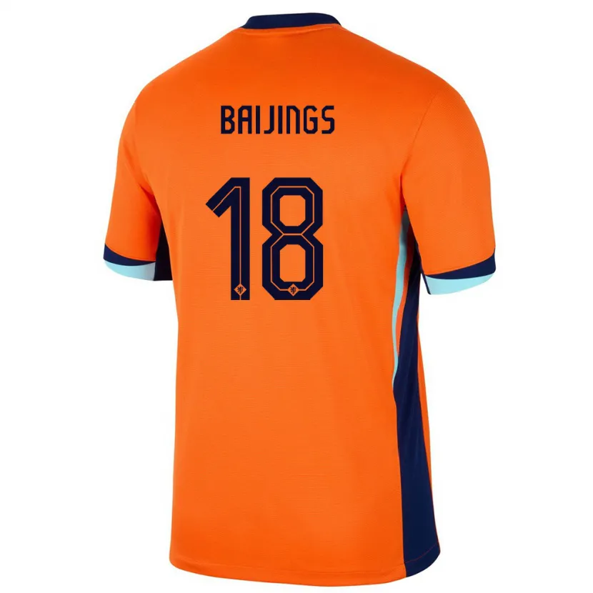 Danxen Herren Niederlande Jill Baijings #18 Orange Heimtrikot Trikot 24-26 T-Shirt Schweiz
