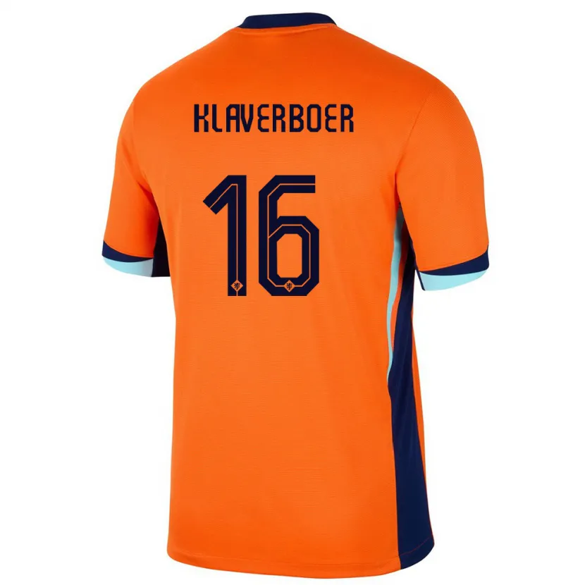 Danxen Herren Niederlande Bernt Klaverboer #16 Orange Heimtrikot Trikot 24-26 T-Shirt Schweiz