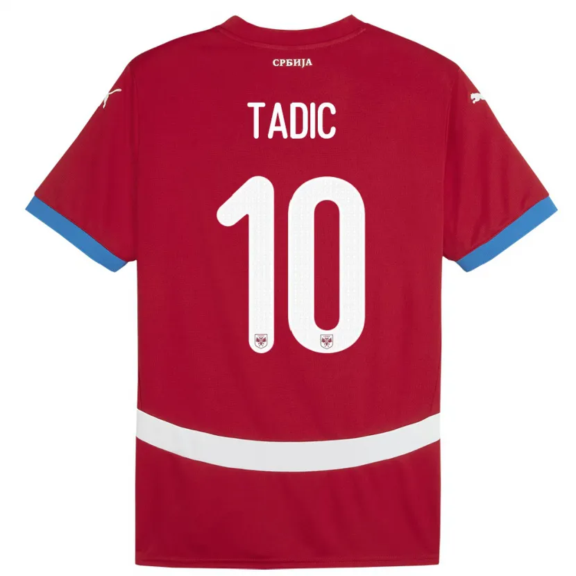 Danxen Herren Serbien Dusan Tadic #10 Rot Heimtrikot Trikot 24-26 T-Shirt Schweiz