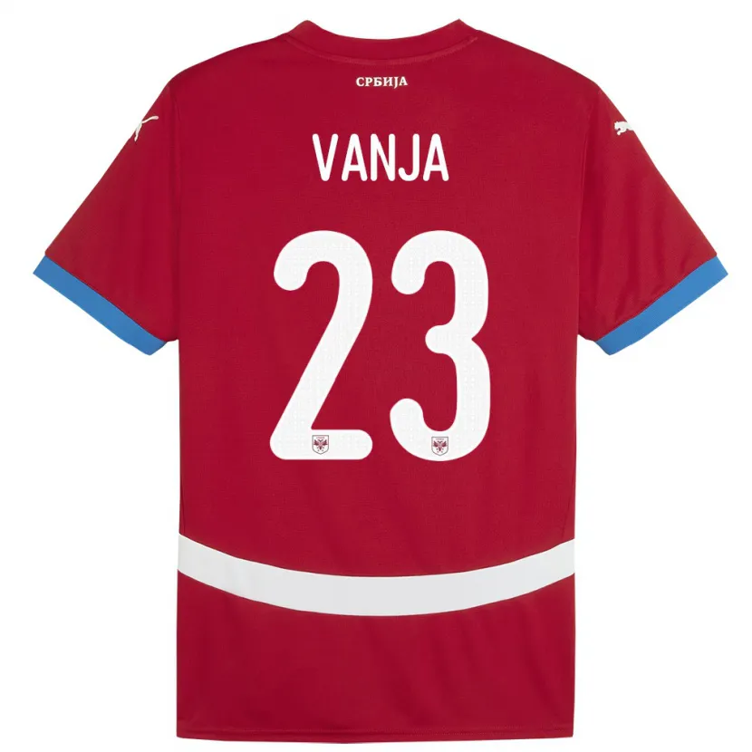 Danxen Herren Serbien Vanja Milinkovic-Savic #23 Rot Heimtrikot Trikot 24-26 T-Shirt Schweiz