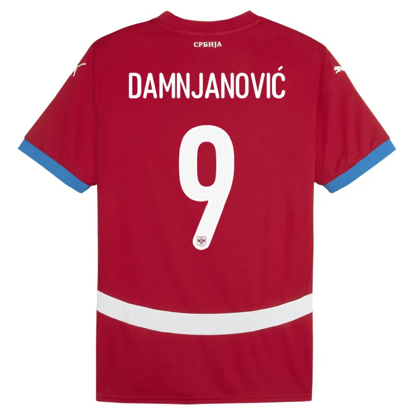 Danxen Herren Serbien Jovana Damnjanovic #9 Rot Heimtrikot Trikot 24-26 T-Shirt Schweiz