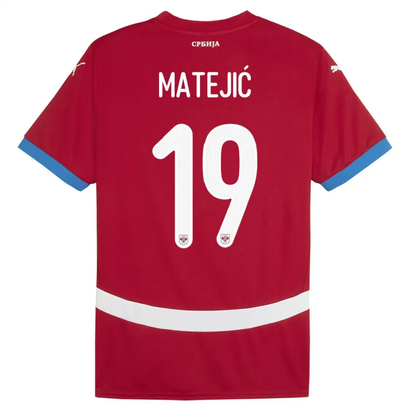 Danxen Herren Serbien Nina Matejic #19 Rot Heimtrikot Trikot 24-26 T-Shirt Schweiz