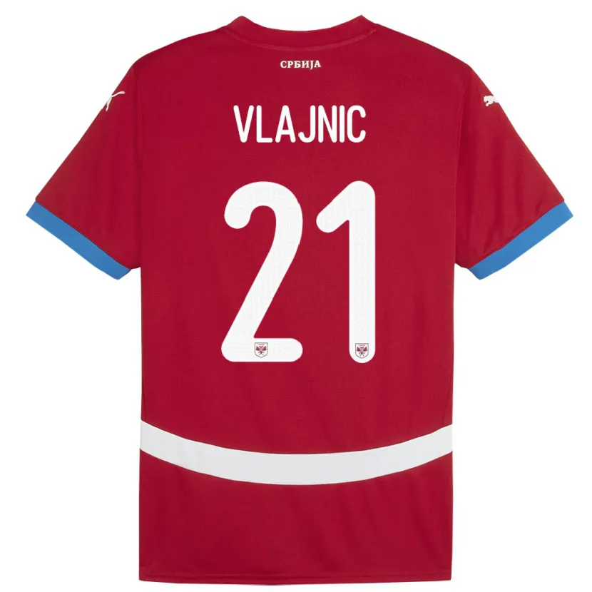 Danxen Herren Serbien Tyla Jay Vlajnic #21 Rot Heimtrikot Trikot 24-26 T-Shirt Schweiz