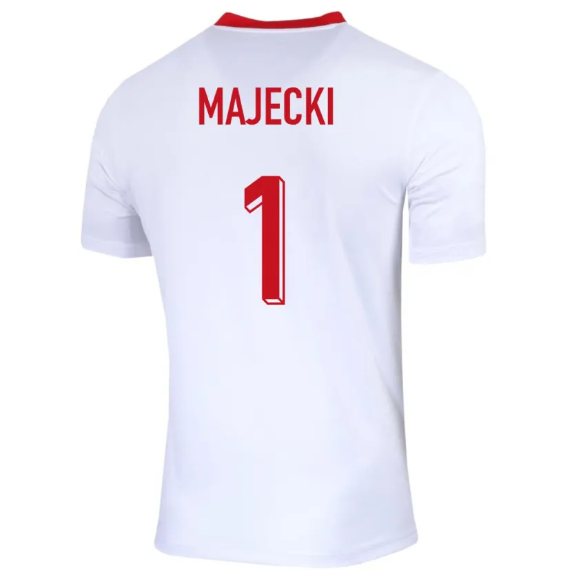 Danxen Herren Polen Radoslaw Majecki #1 Weiß Heimtrikot Trikot 24-26 T-Shirt Schweiz