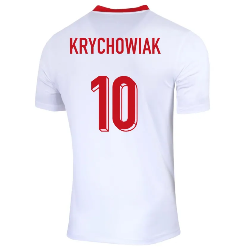 Danxen Herren Polen Grzegorz Krychowiak #10 Weiß Heimtrikot Trikot 24-26 T-Shirt Schweiz
