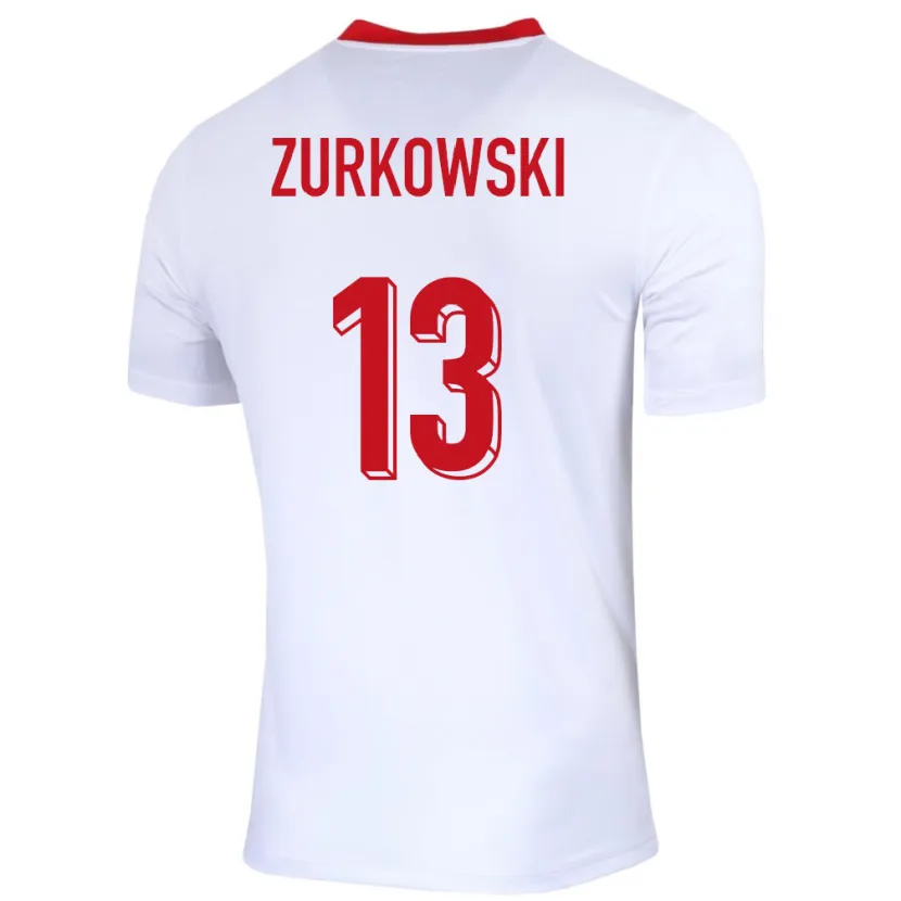 Danxen Herren Polen Szymon Zurkowski #13 Weiß Heimtrikot Trikot 24-26 T-Shirt Schweiz
