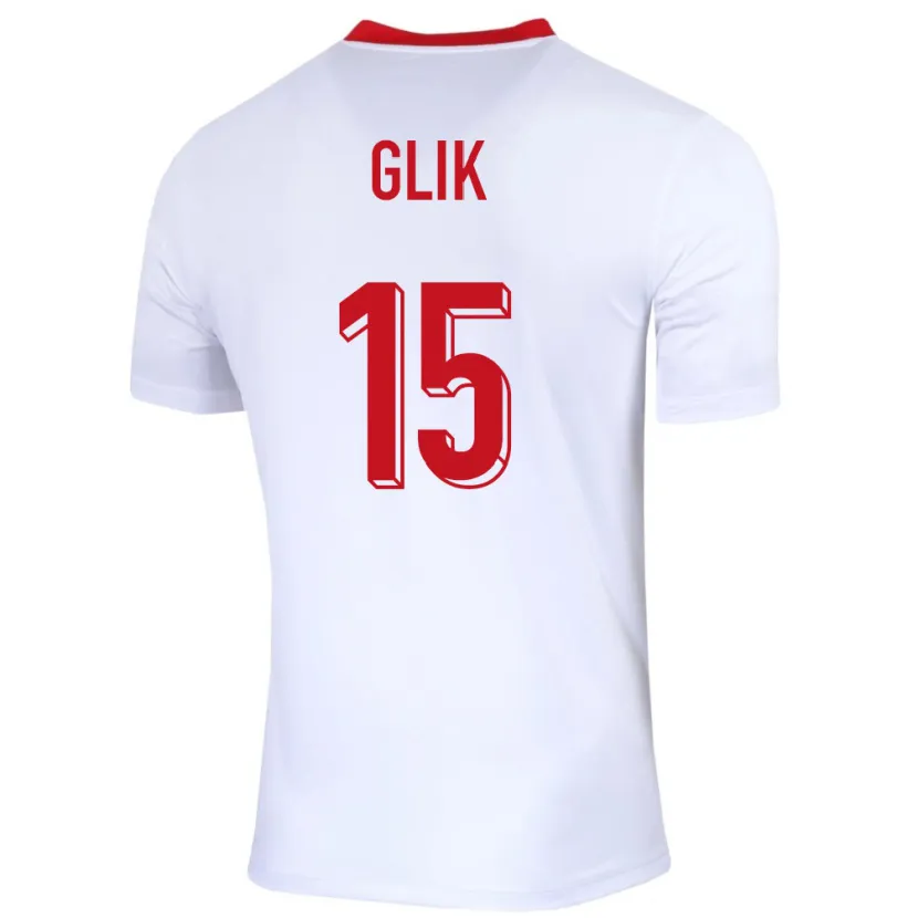 Danxen Herren Polen Kamil Glik #15 Weiß Heimtrikot Trikot 24-26 T-Shirt Schweiz