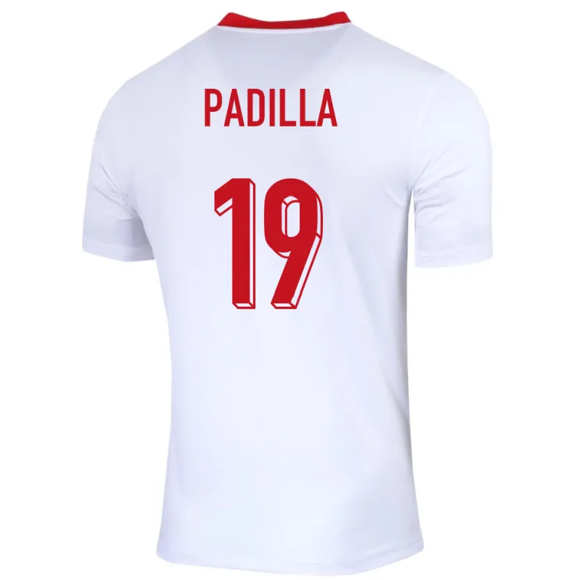 Danxen Herren Polen Natalia Padilla #19 Weiß Heimtrikot Trikot 24-26 T-Shirt Schweiz