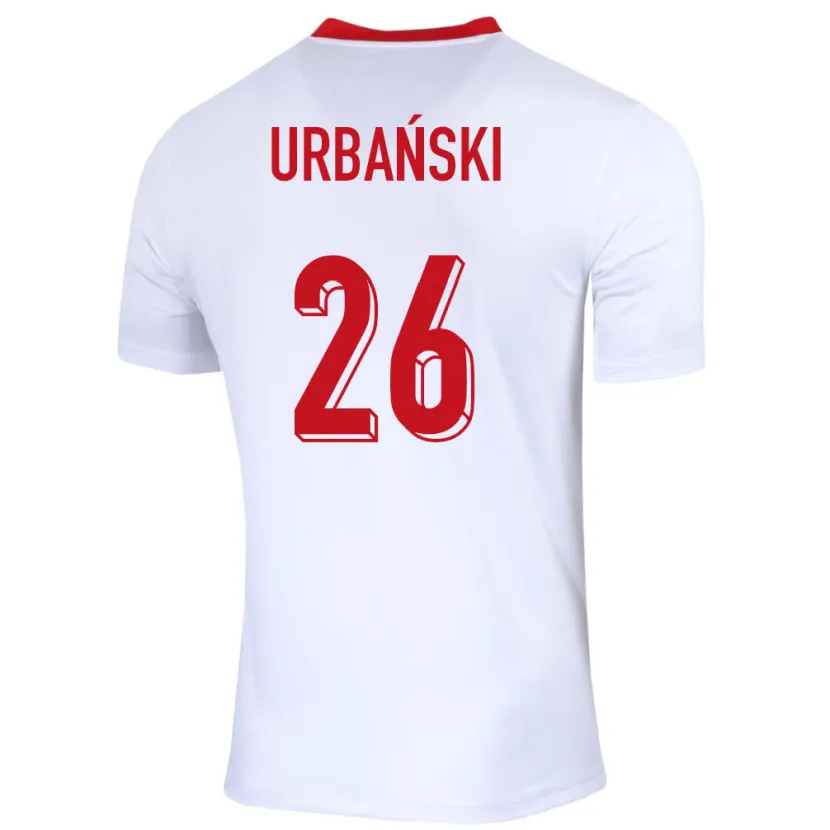 Danxen Herren Polen Kacper Urbanski #26 Weiß Heimtrikot Trikot 24-26 T-Shirt Schweiz