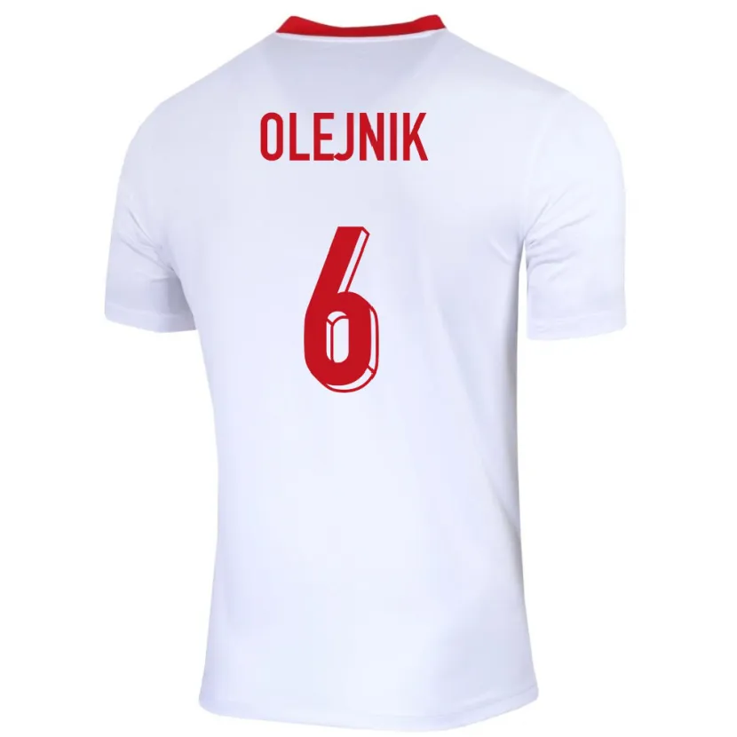 Danxen Herren Polen Patryk Olejnik #6 Weiß Heimtrikot Trikot 24-26 T-Shirt Schweiz