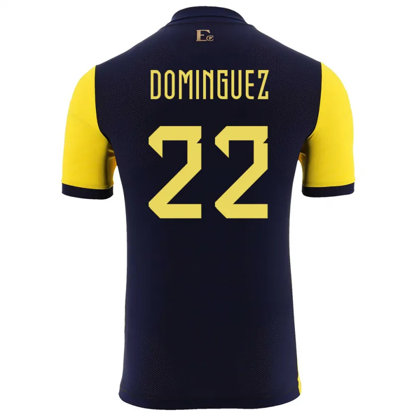 Danxen Herren Ecuador Alexander Dominguez #22 Gelb Heimtrikot Trikot 24-26 T-Shirt Schweiz
