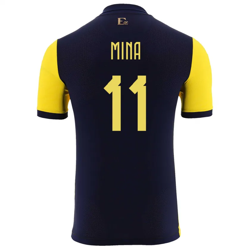 Danxen Herren Ecuador Ariel Mina #11 Gelb Heimtrikot Trikot 24-26 T-Shirt Schweiz