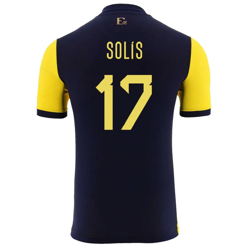 Danxen Herren Ecuador Mathias Solis #17 Gelb Heimtrikot Trikot 24-26 T-Shirt Schweiz