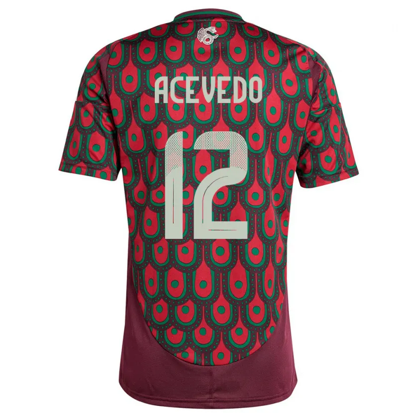 Danxen Herren Mexiko Carlos Acevedo #12 Kastanienbraun Heimtrikot Trikot 24-26 T-Shirt Schweiz