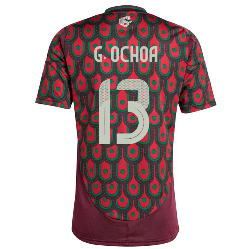 Danxen Herren Mexiko Guillermo Ochoa #13 Kastanienbraun Heimtrikot Trikot 24-26 T-Shirt Schweiz