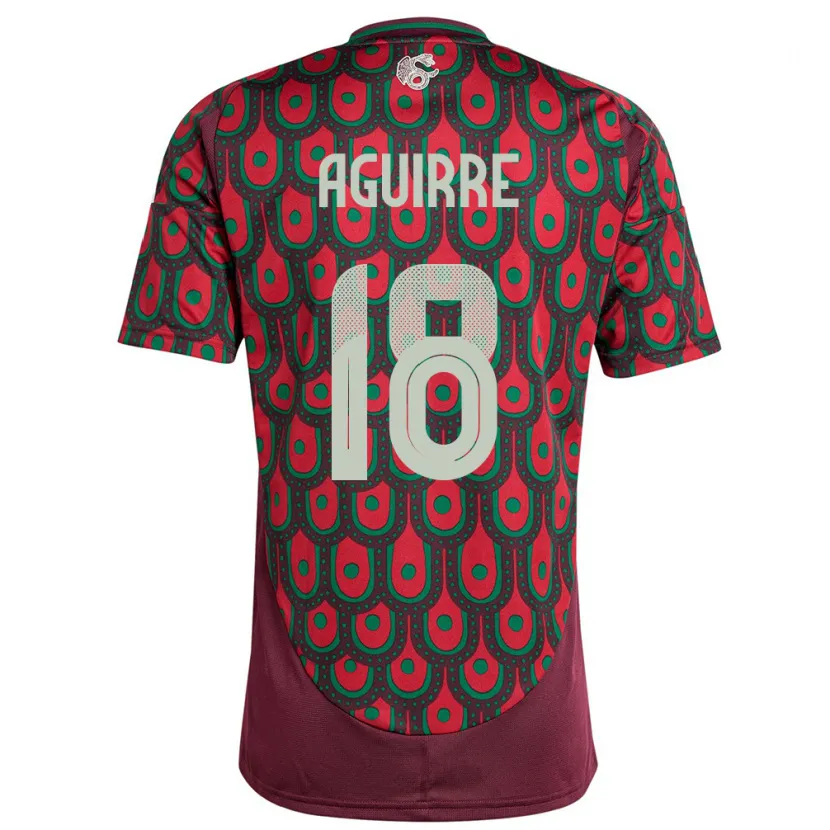 Danxen Herren Mexiko Eduardo Aguirre #18 Kastanienbraun Heimtrikot Trikot 24-26 T-Shirt Schweiz