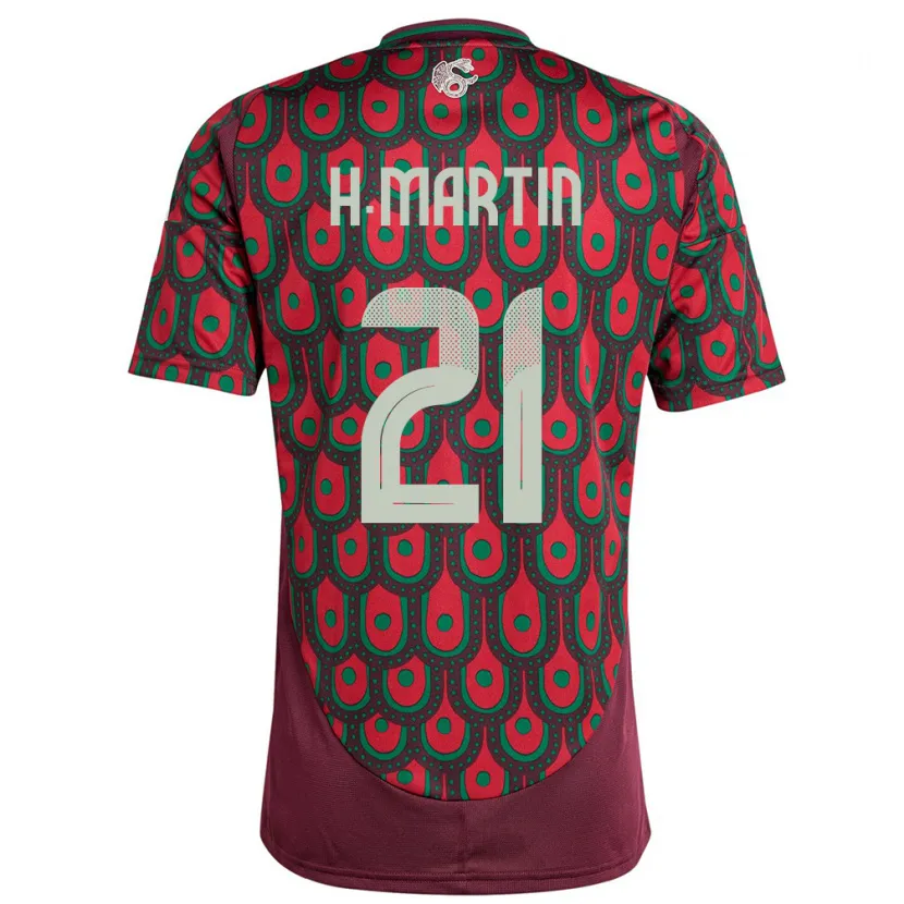 Danxen Herren Mexiko Henry Martin #21 Kastanienbraun Heimtrikot Trikot 24-26 T-Shirt Schweiz