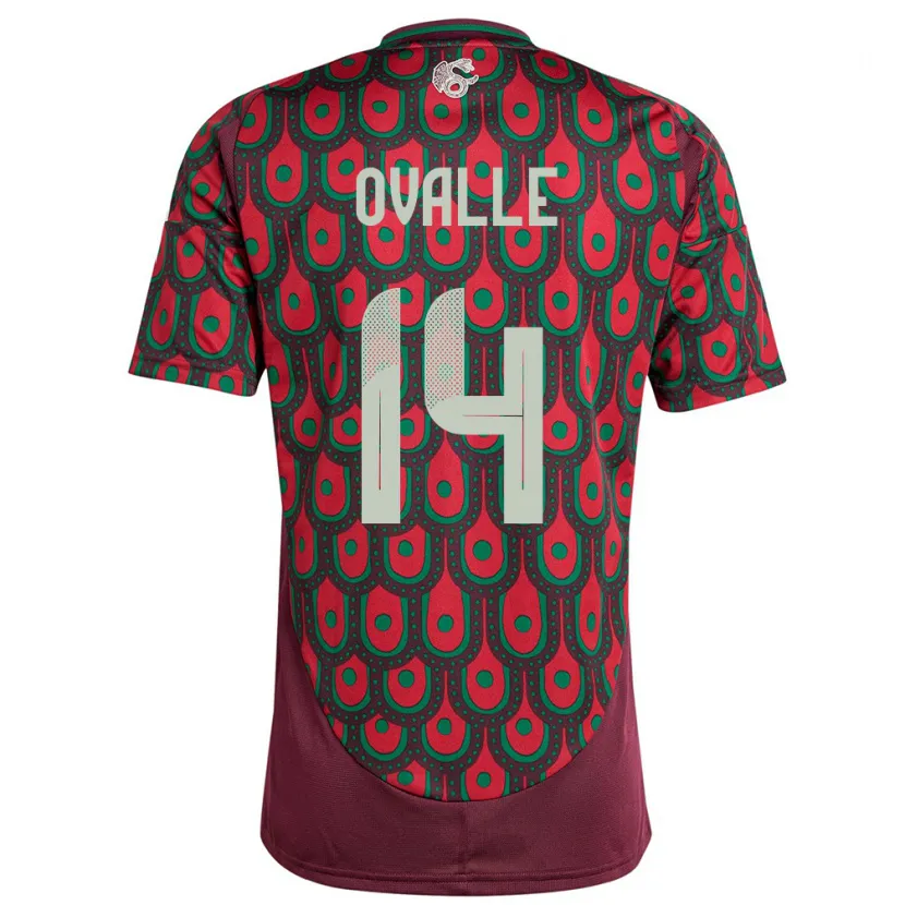 Danxen Herren Mexiko Jacqueline Ovalle #14 Kastanienbraun Heimtrikot Trikot 24-26 T-Shirt Schweiz