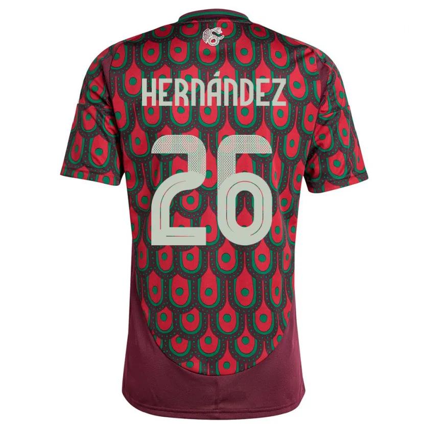 Danxen Herren Mexiko Nicolette Hernandez #26 Kastanienbraun Heimtrikot Trikot 24-26 T-Shirt Schweiz