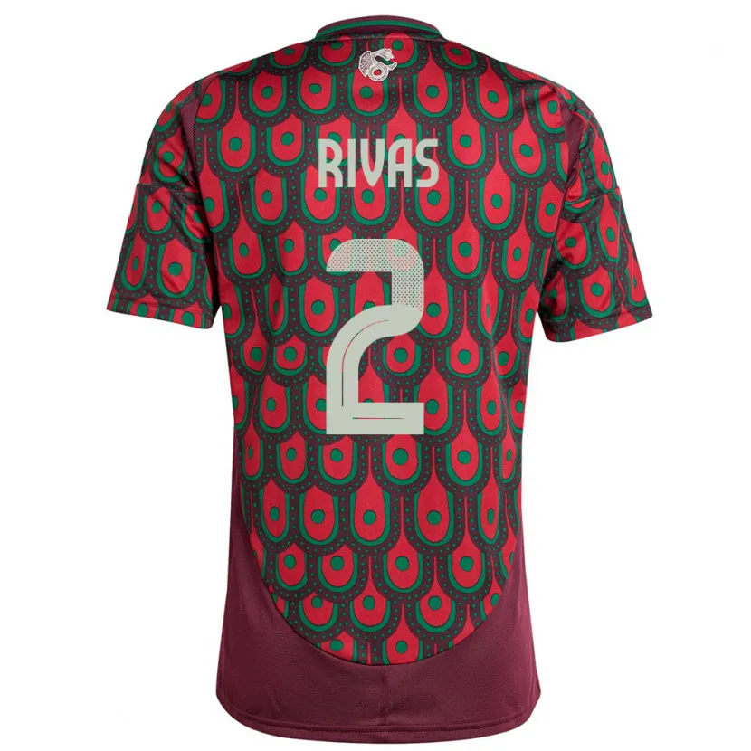 Danxen Herren Mexiko Jesus Rivas #2 Kastanienbraun Heimtrikot Trikot 24-26 T-Shirt Schweiz