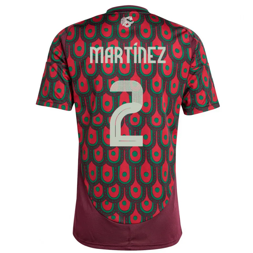 Danxen Herren Mexiko Emilio Martinez #2 Kastanienbraun Heimtrikot Trikot 24-26 T-Shirt Schweiz
