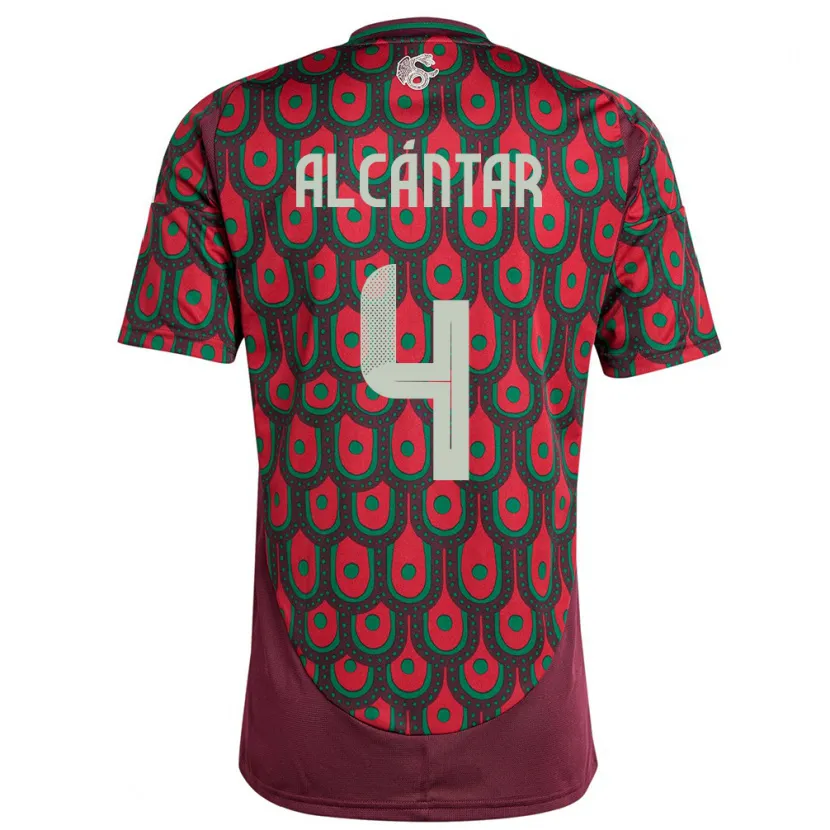 Danxen Herren Mexiko Jesus Alcantar #4 Kastanienbraun Heimtrikot Trikot 24-26 T-Shirt Schweiz