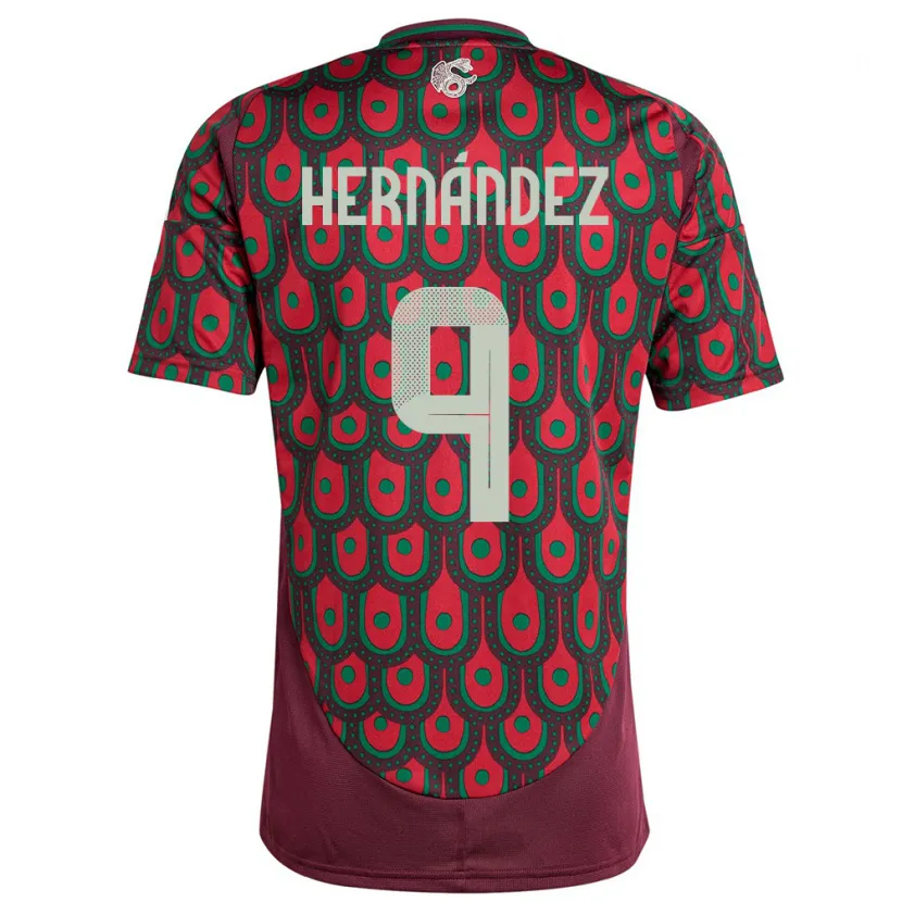 Danxen Herren Mexiko Jesus Hernandez #9 Kastanienbraun Heimtrikot Trikot 24-26 T-Shirt Schweiz