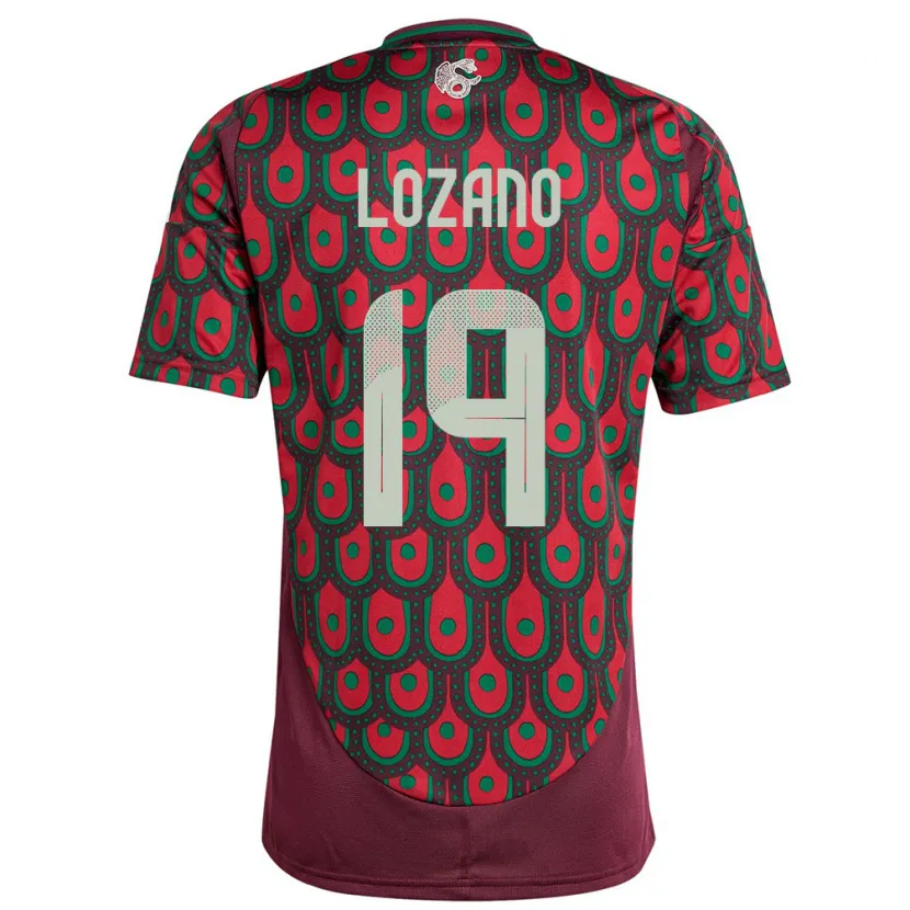 Danxen Herren Mexiko Esteban Lozano #19 Kastanienbraun Heimtrikot Trikot 24-26 T-Shirt Schweiz