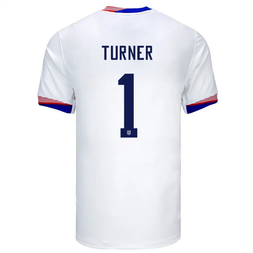 Danxen Herren Vereinigte Staaten Matt Turner #1 Weiß Heimtrikot Trikot 24-26 T-Shirt Schweiz