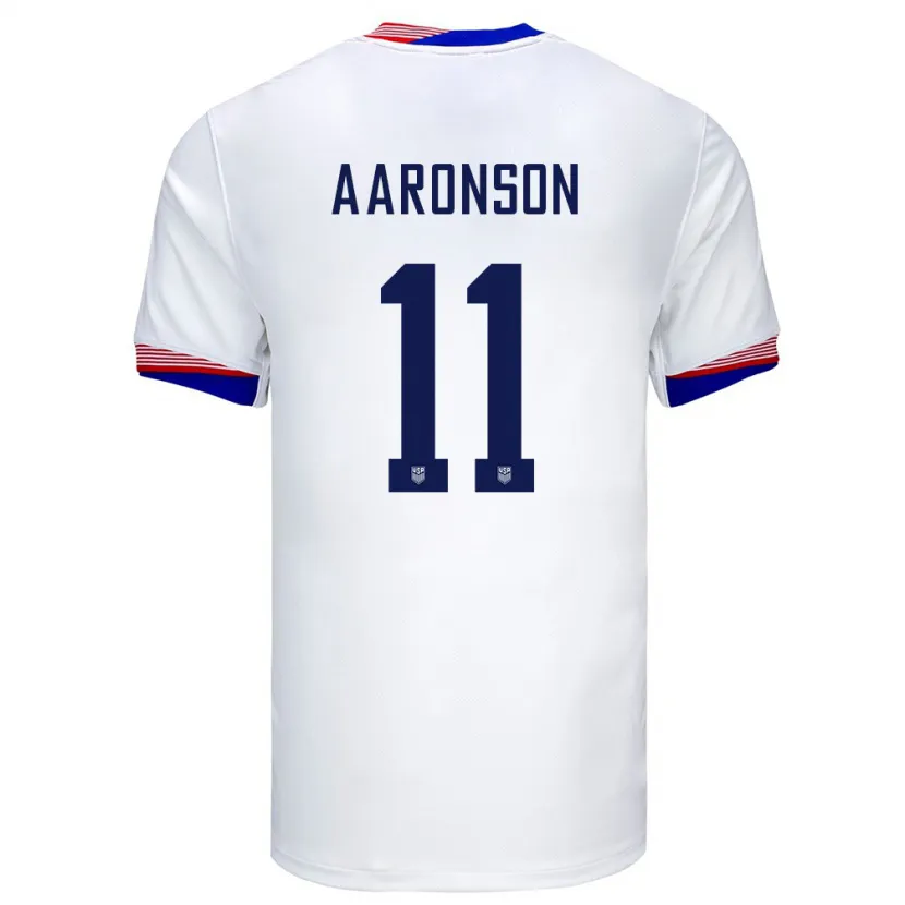 Danxen Herren Vereinigte Staaten Brenden Aaronson #11 Weiß Heimtrikot Trikot 24-26 T-Shirt Schweiz