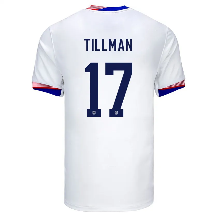 Danxen Herren Vereinigte Staaten Malik Tillman #17 Weiß Heimtrikot Trikot 24-26 T-Shirt Schweiz
