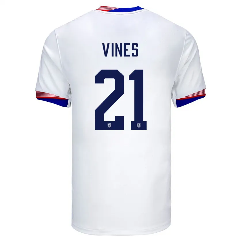 Danxen Herren Vereinigte Staaten Sam Vines #21 Weiß Heimtrikot Trikot 24-26 T-Shirt Schweiz