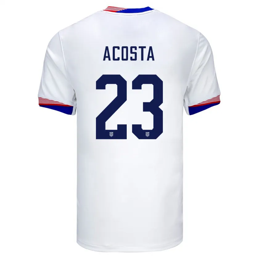 Danxen Herren Vereinigte Staaten Kellyn Acosta #23 Weiß Heimtrikot Trikot 24-26 T-Shirt Schweiz